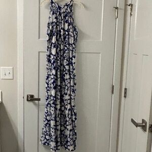 Blue & White maxi dress